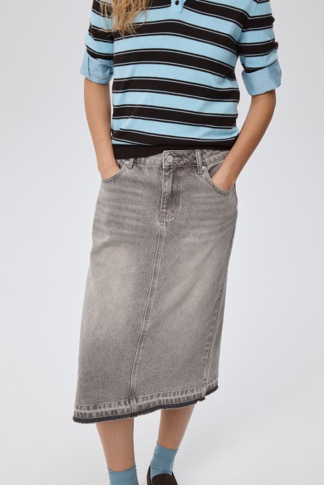 юбка из денима от бренда снежная королева вид слева