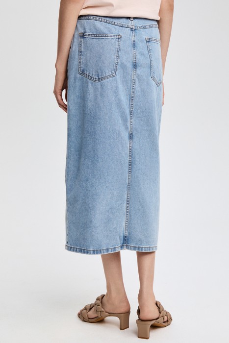 юбка из денима по цене 2720 руб вид справа