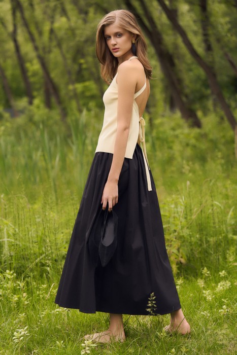 юбка из хлопка от бренда снежная королева вид слева