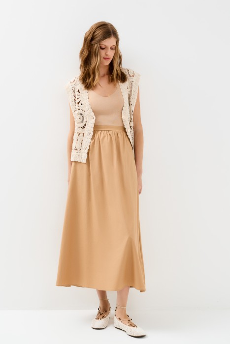 юбка из хлопка от бренда снежная королева вид слева