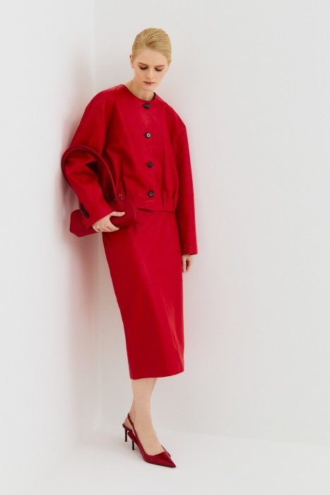 юбка из натуральной кожи 804073003 фотография