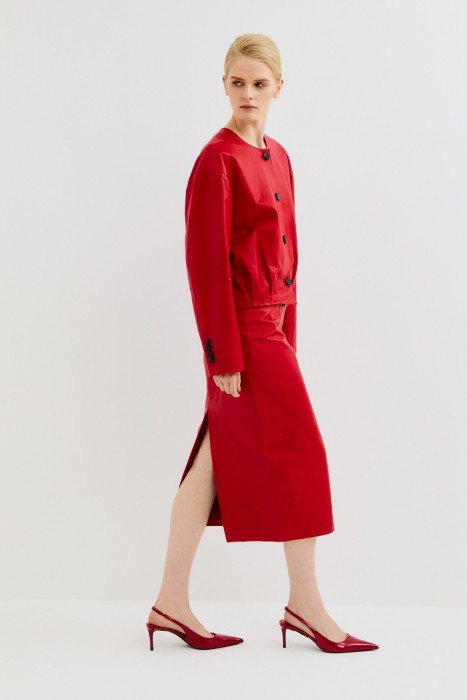 юбка из натуральной кожи по цене 13320 руб вид справа