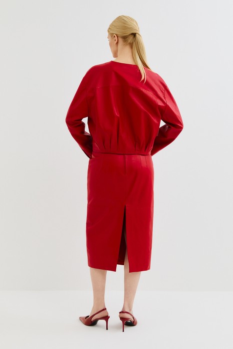 юбка из натуральной кожи из россии вид сбоку