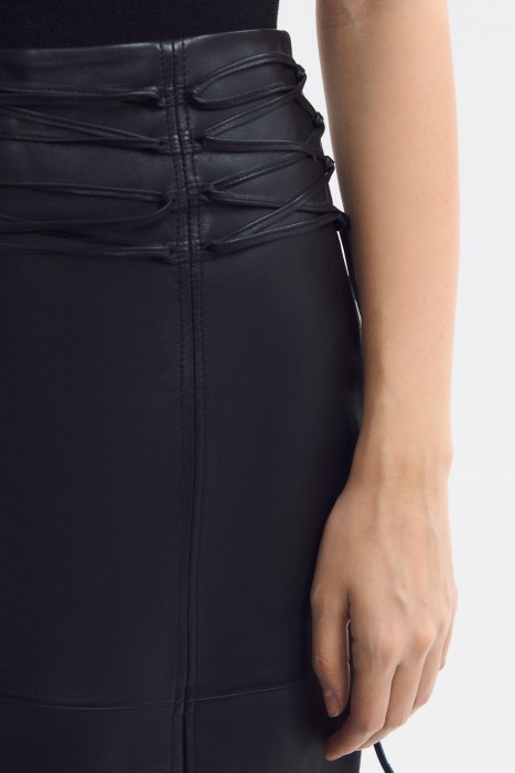 юбка из натуральной кожи из россии вид сбоку