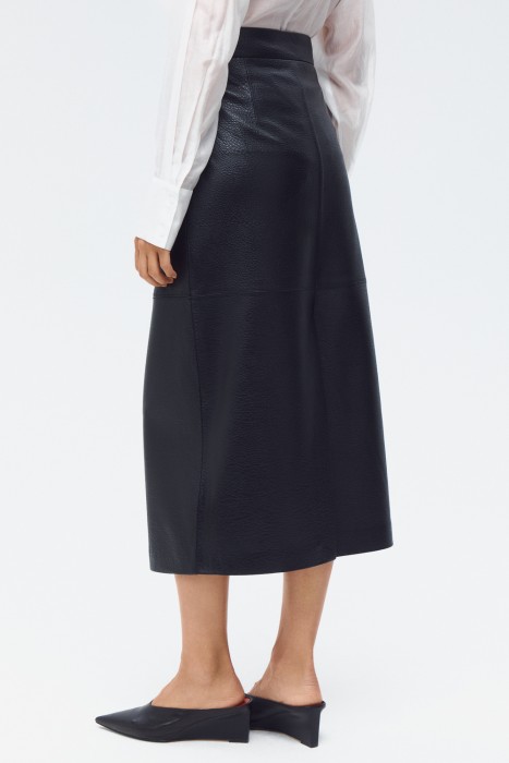 юбка из натуральной кожи из россии вид сбоку