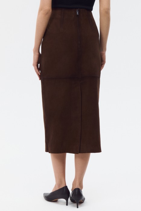 юбка из натуральной замши по цене 13320 руб вид справа