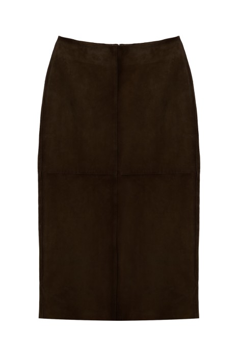 юбка из натуральной замши из россии вид сбоку