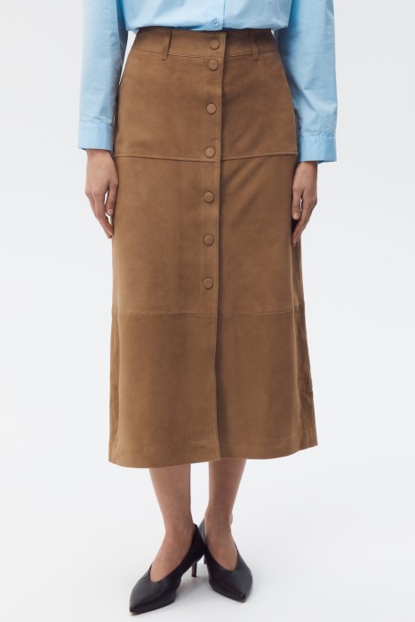 юбка из натуральной замши по цене 15980 руб вид справа