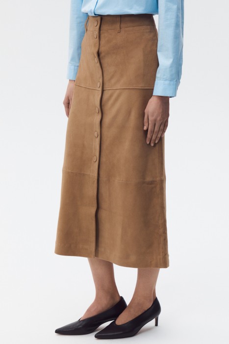 юбка из натуральной замши из россии вид сбоку