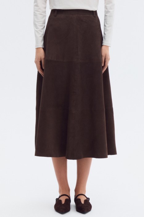 юбка из натуральной замши по цене 15980 руб вид справа