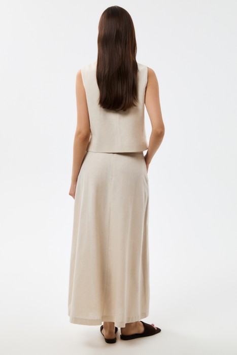 юбка из смесового льна по цене 3680 руб вид справа