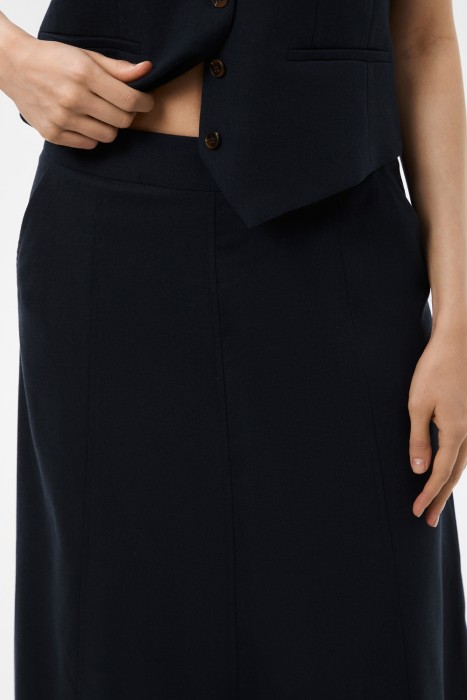 юбка из смесового льна из россии вид сбоку