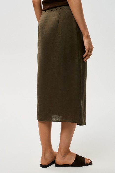 юбка из смесового льна по цене 3060 руб вид справа