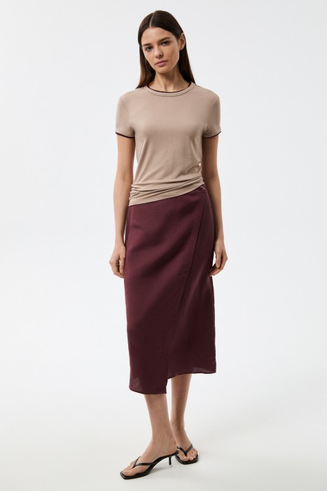 юбка из смесового льна 814077003 фотография