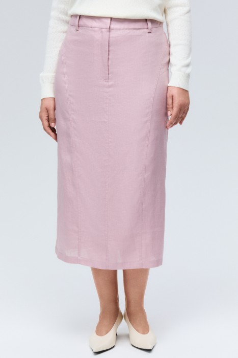 юбка изо льна от бренда снежная королева вид слева