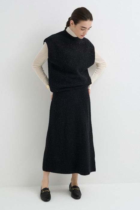 юбка миди с люрексом от бренда снежная королева вид слева