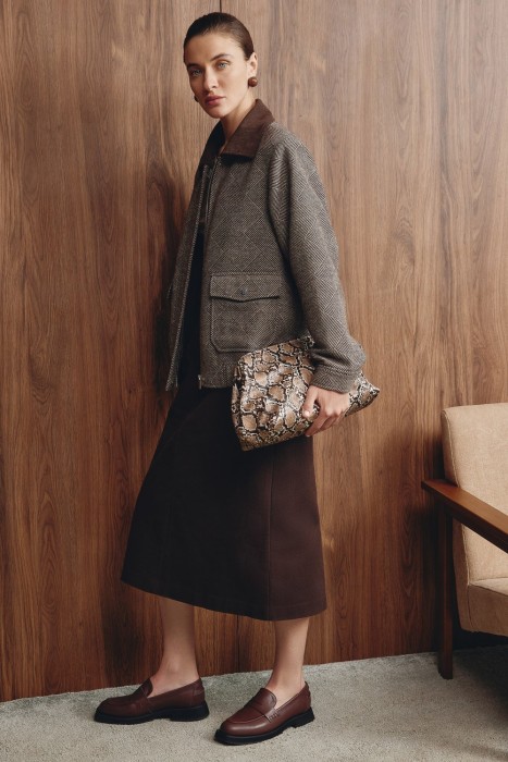 юбка-миди от бренда снежная королева вид слева