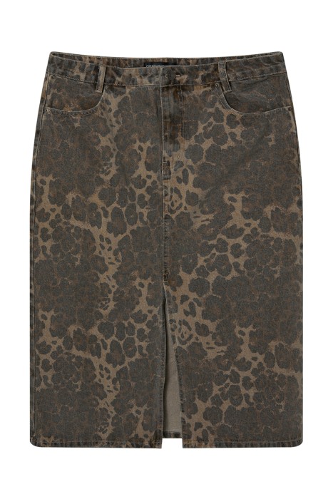 юбка с анималистичным принтом от бренда снежная королева вид слева