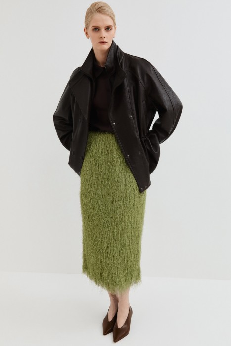 юбка с длинным ворсом из россии вид сбоку