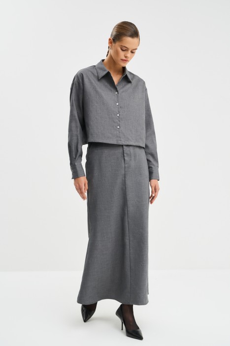 юбка с фактурным рисунком по цене 1440 руб вид справа