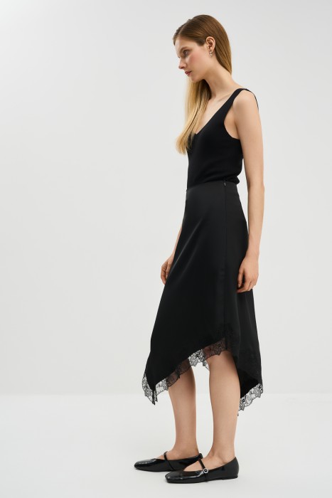 юбка с кружевной отделкой по цене 1440 руб вид справа