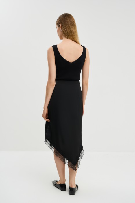 юбка с кружевной отделкой из россии вид сбоку