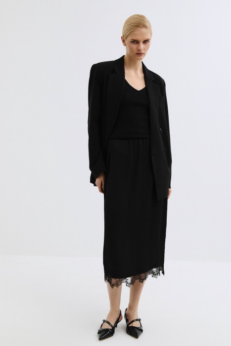 юбка с кружевом от бренда снежная королева вид слева