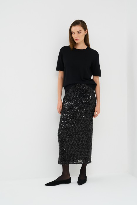 юбка с пайетками по цене 1600 руб вид справа