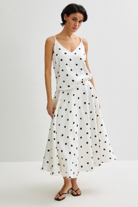 юбка с принтом от бренда снежная королева вид слева