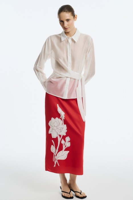 юбка с принтом от бренда снежная королева вид слева