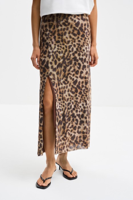 юбка с разрезом от бренда снежная королева вид слева