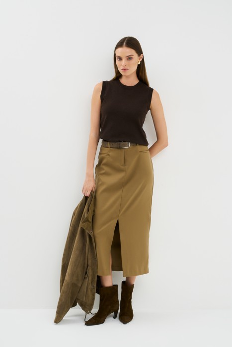 юбка с разрезом 786058003 фотография