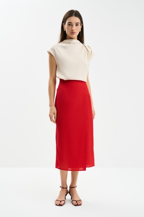 юбка с запахом от бренда снежная королева вид слева