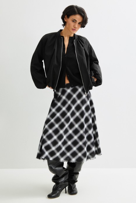 юбка в клетку от бренда снежная королева вид слева