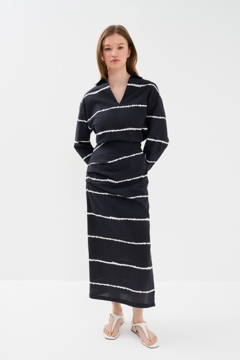 юбка в полоску из россии вид сбоку