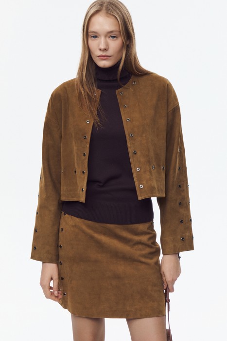 замшевая юбка от бренда снежная королева вид слева