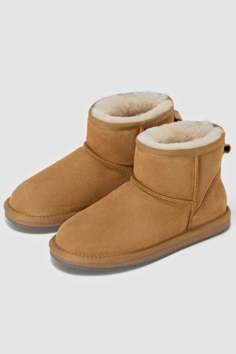 замшевые полуботинки с овчиной 806533003 фотография