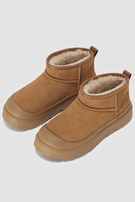 замшевые полуботинки с овчиной 806544003 фотография