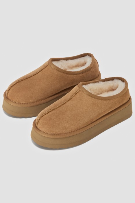 замшевые полуботинки с овчиной 806541003 фотография