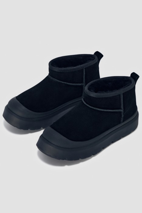 замшевые полуботинки с овчиной 806534003 фотография