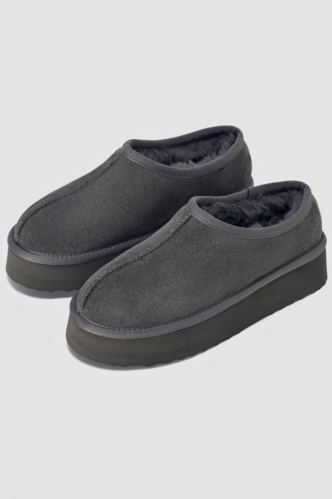 замшевые полуботинки с овчиной 806547003 фотография