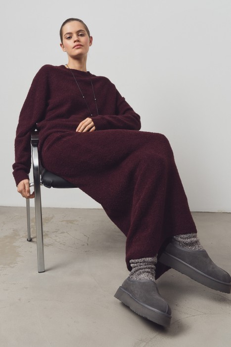 замшевые полуботинки с овчиной от бренда снежная королева вид слева