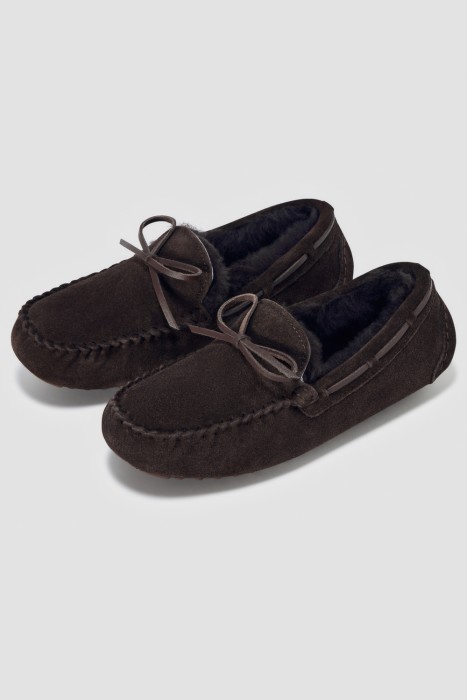 замшевые полуботинки с овчиной 806545003 фотография