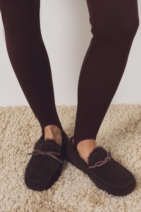 замшевые полуботинки с овчиной по цене 3250 руб вид справа