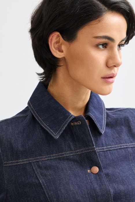 жакет из денима из россии вид сбоку