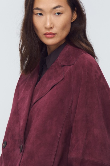 жакет из натуральной замши из россии вид сбоку