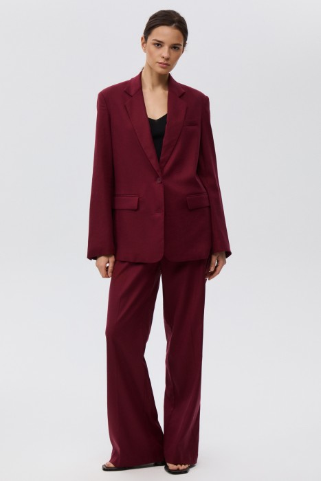 жакет из смесового льна от бренда снежная королева вид слева