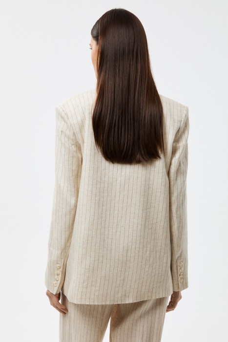 жакет из смесового льна по цене 6370 руб вид справа