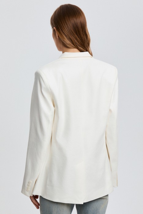 жакет из смесового льна по цене 7320 руб вид справа