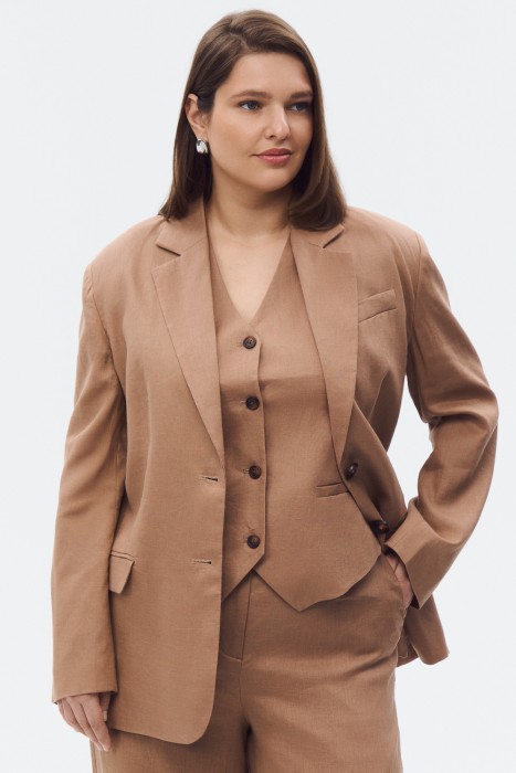 жакет изо льна от бренда снежная королева вид слева